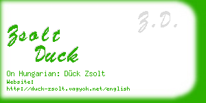 zsolt duck business card